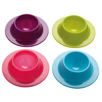 Colourworks Copos para ovos em silicone - conjunto de 4